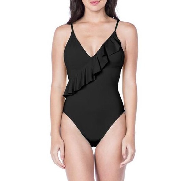 Trina Turk Black Key Solids One-piece Swimsuit - Picture 2 of 2